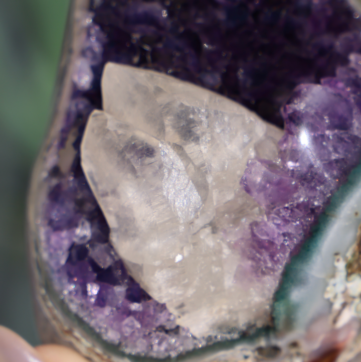 Amethyst Calcite Cut Base