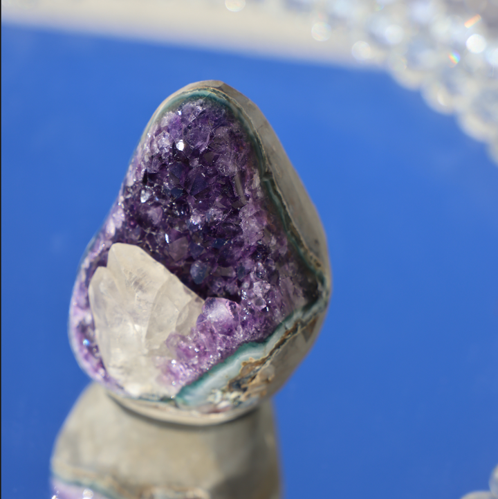 Amethyst Calcite Cut Base