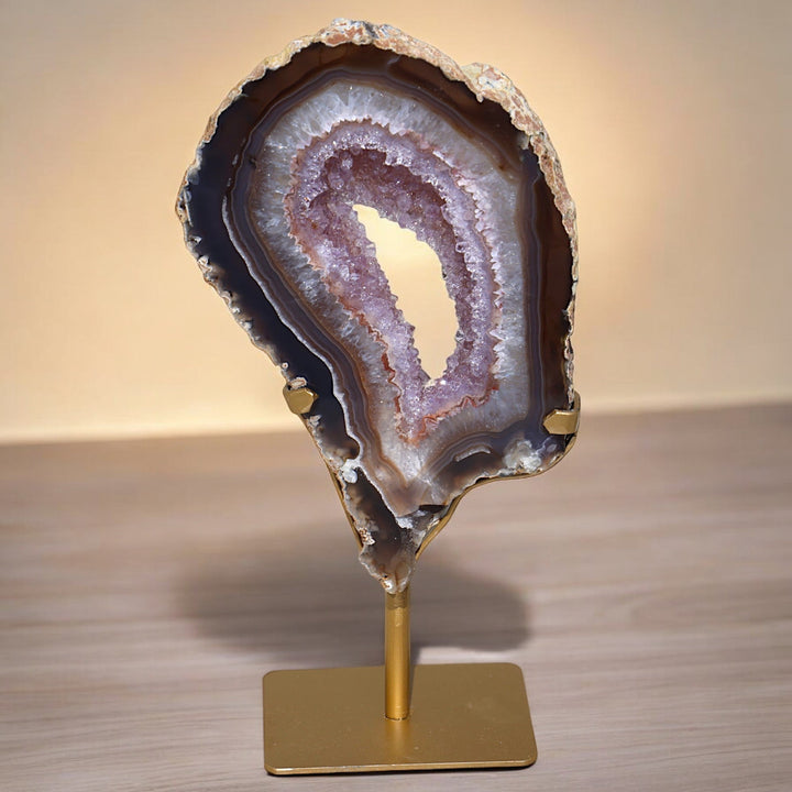 Amethyst Agate Slab on Stand