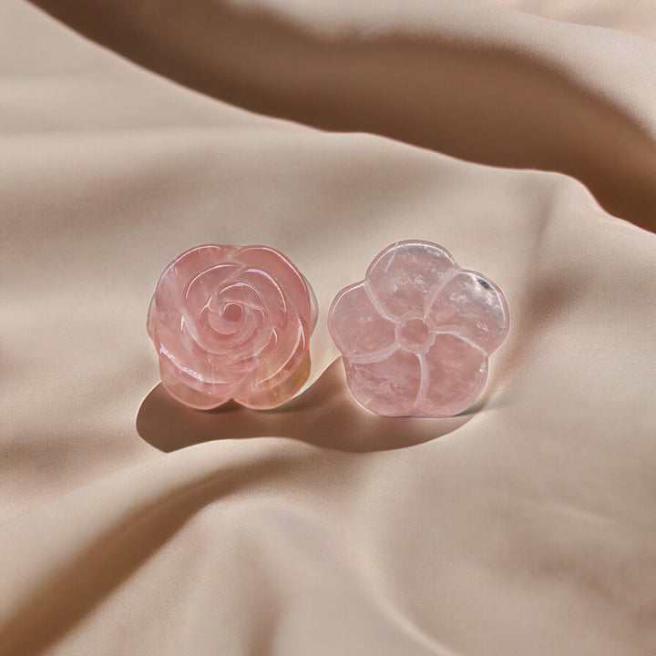 Rose Quartz Rose Flower - Enchantia Muse