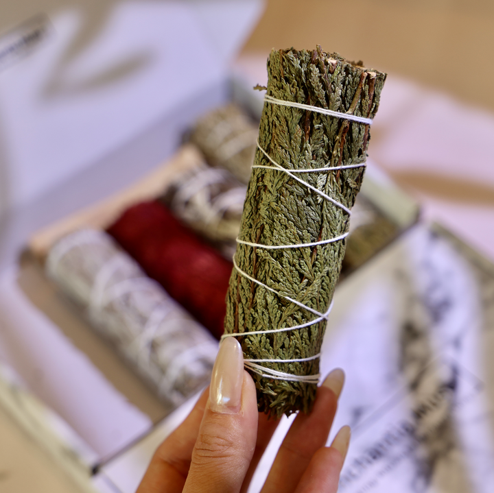 cedar sage bundle in Protection and Cleansing Smudge Kit 