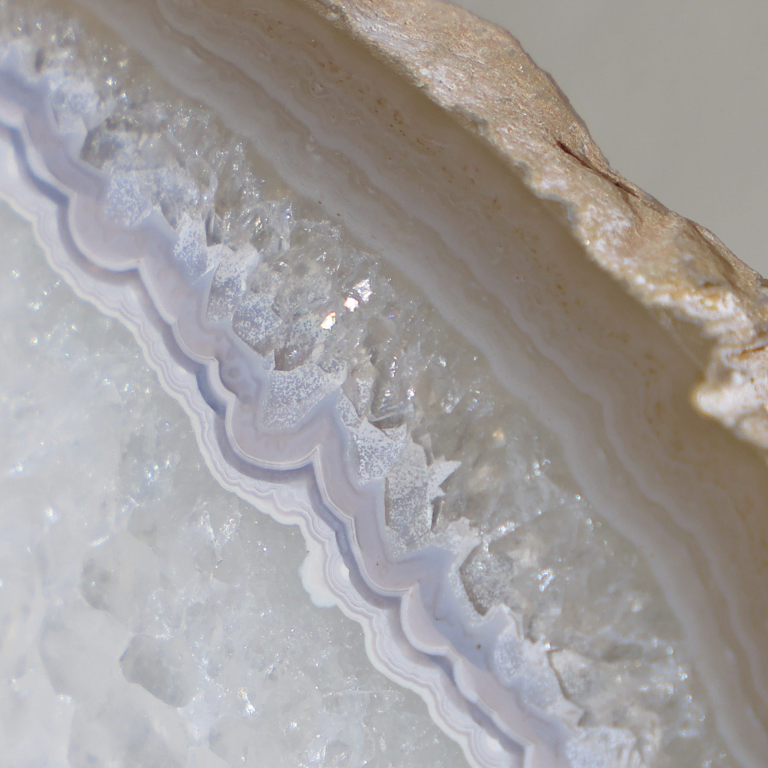 Crystalized Agate Slice with Stand