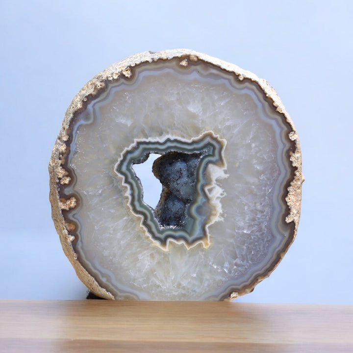 'Cypress' Grey/Green Druzy Agate Stone Slab