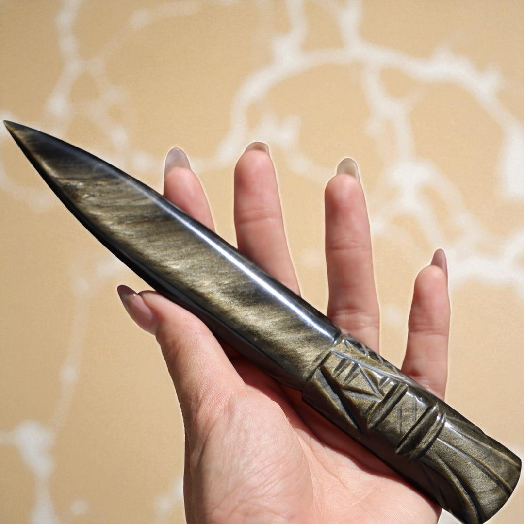 Golden Obsidian Dagger