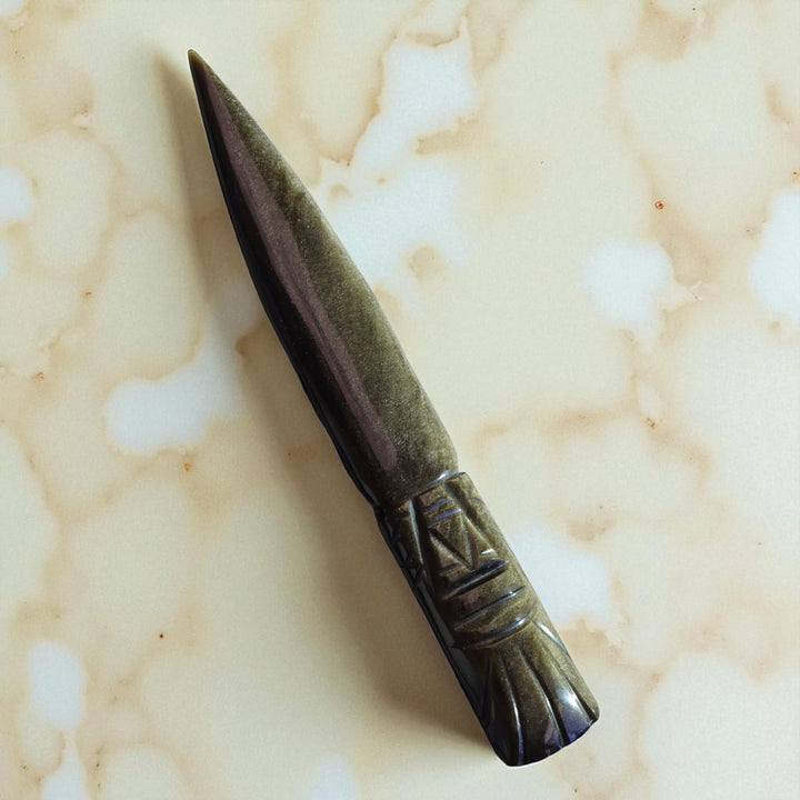 Golden Obsidian Dagger