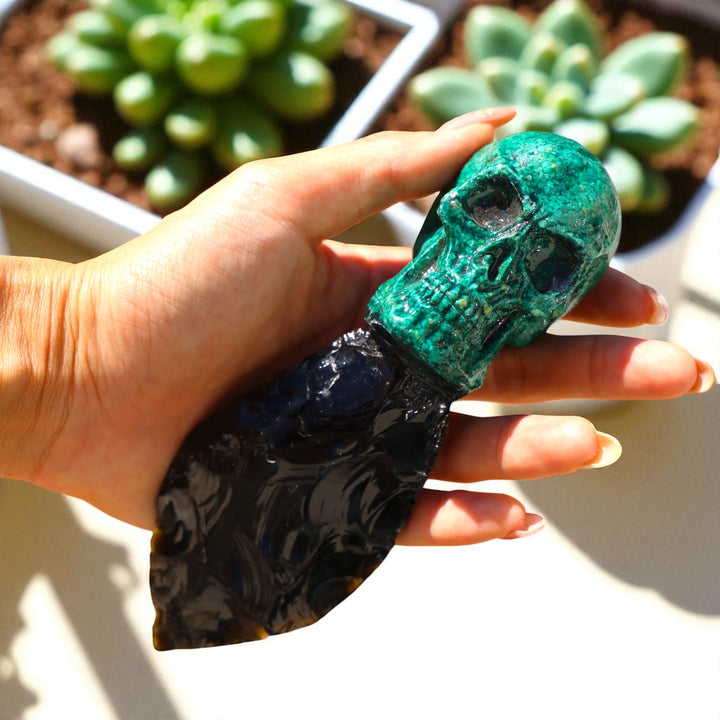 Ceremonial Black Obsidian Dagger