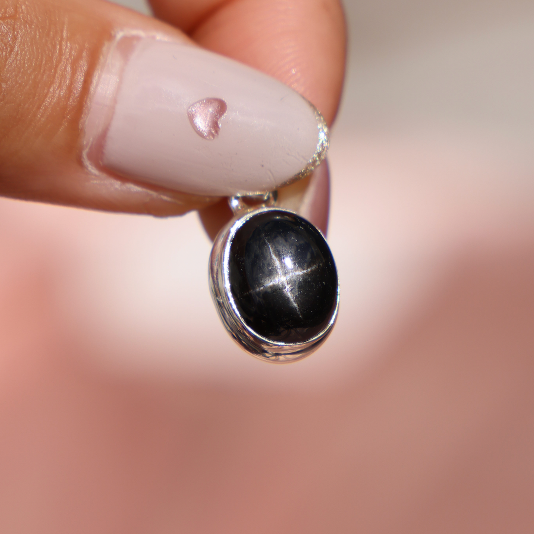 Diopside Black Star with Starlight Necklace