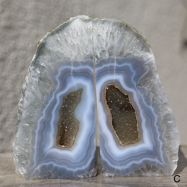 Druzy Agate Bookend - set of 2