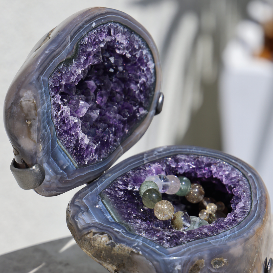 Druzy Amethyst Geode Jewelry Box