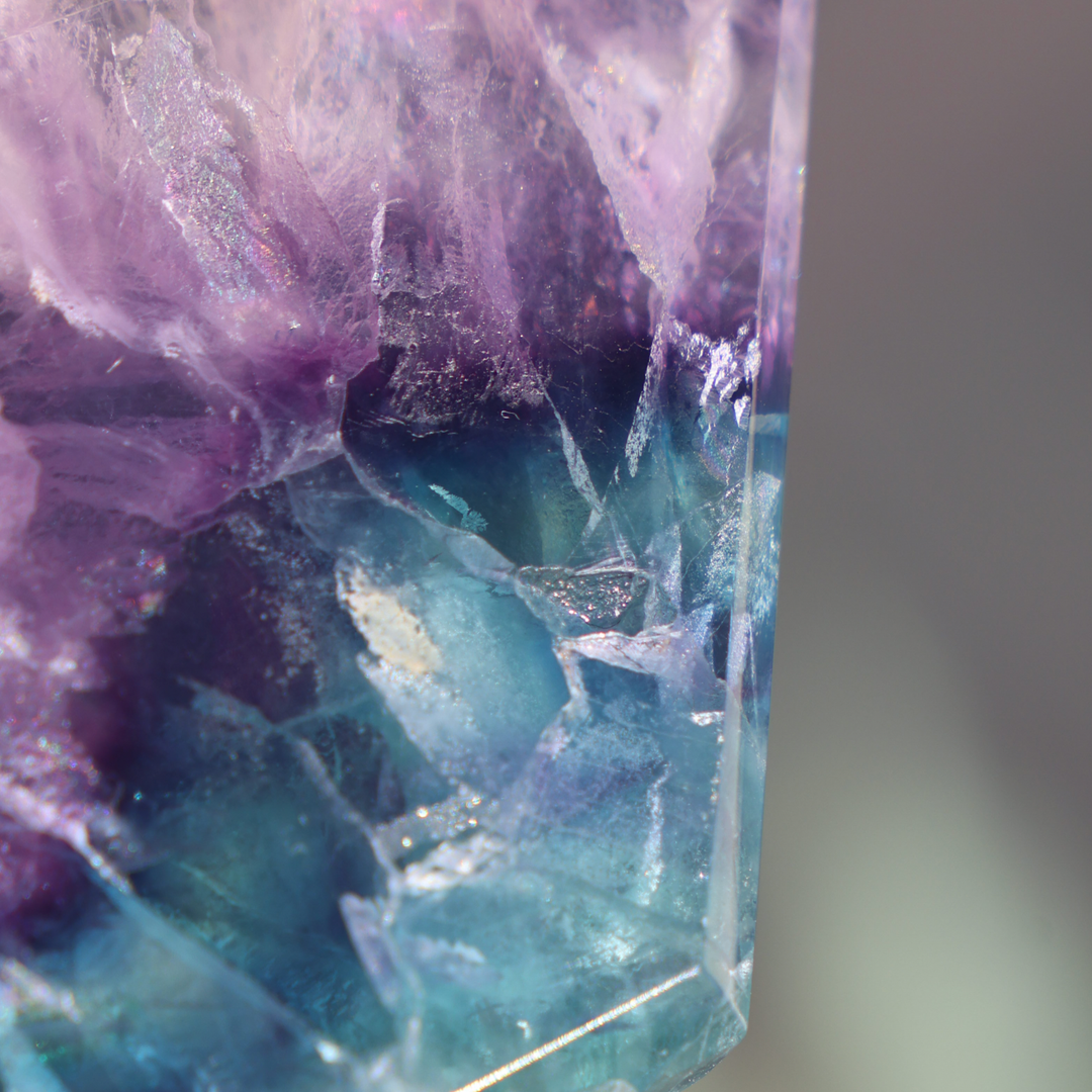 Fluorite Diamond on Stand