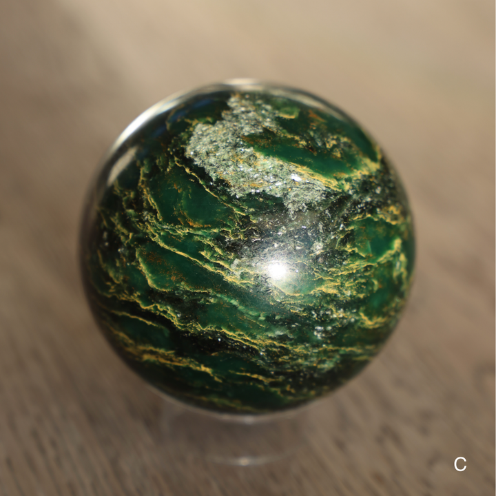 Golden Emerald Green Sphere