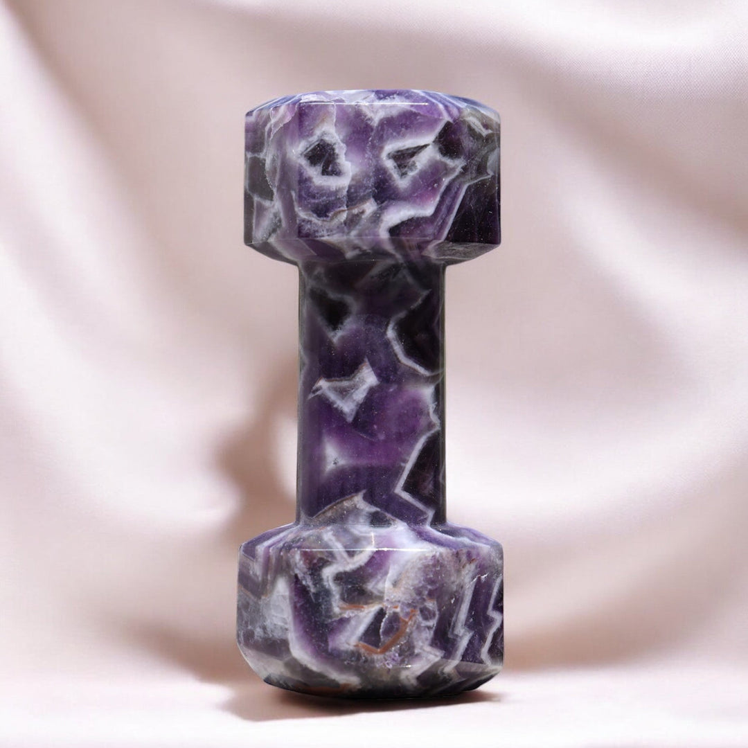 Hand-carved Dream Amethyst Dumbbell - S/M