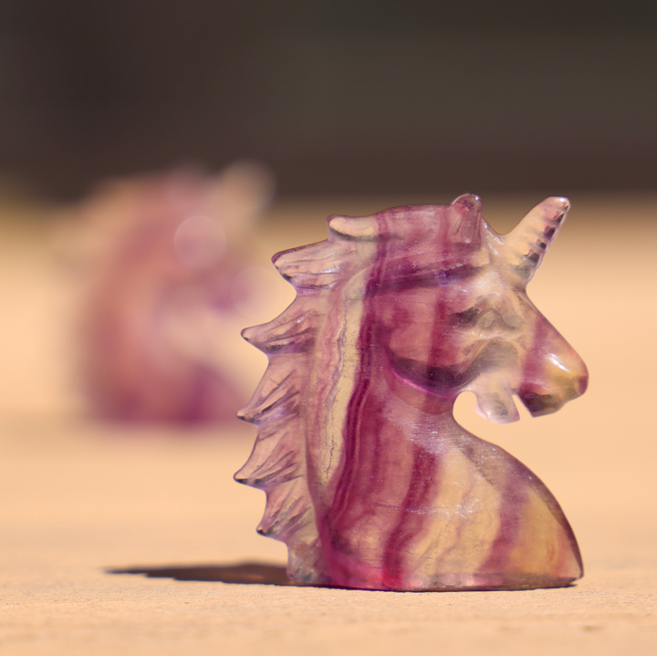 Hand-carved Fluorite Unicorn