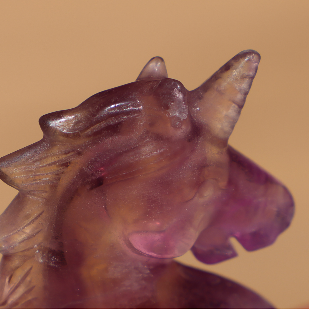 Hand-carved Fluorite Unicorn