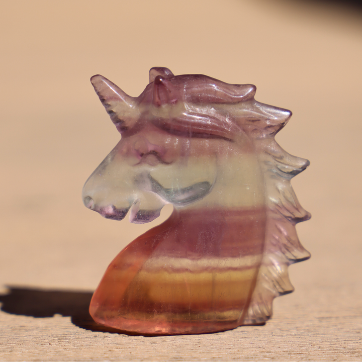 Hand-carved Fluorite Unicorn