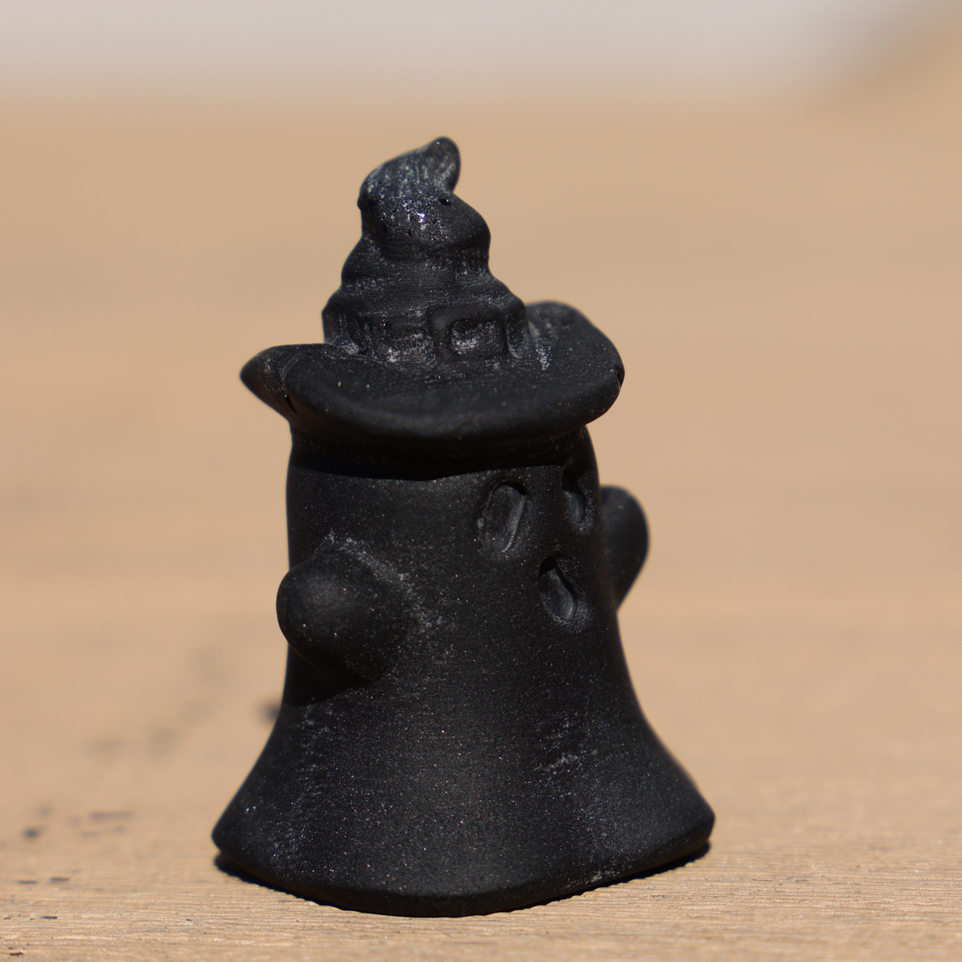 Hand-carved Rugged Black Obsidian Ghost