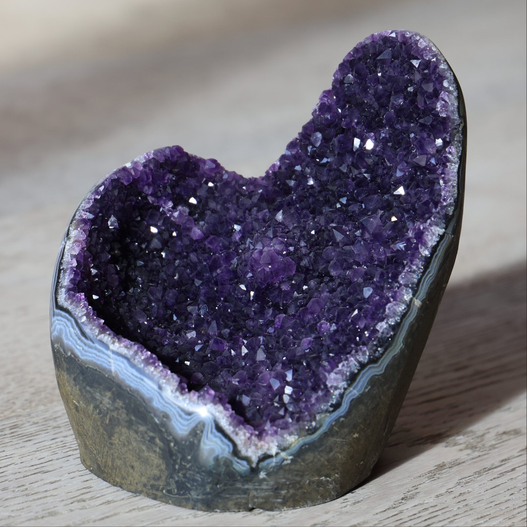 'Heartbloom' High Quality Amethyst Cut Base - L