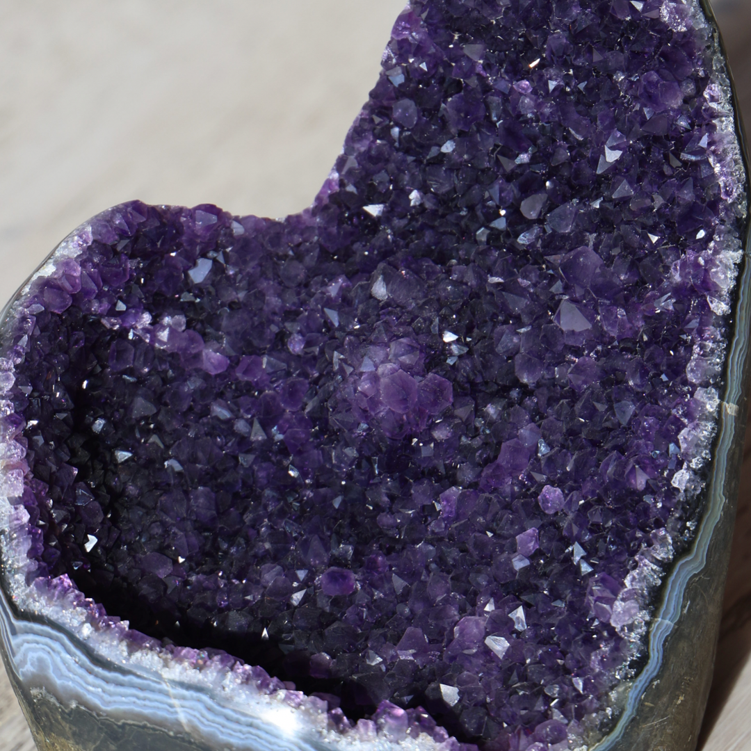 'Heartbloom' High Quality Amethyst Cut Base - L