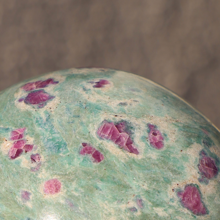 High Quality Ruby Fuchsite Sphere - UV REACTIVE