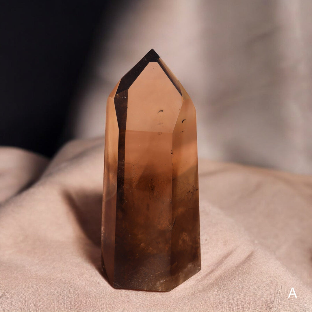 High Quality Smoky Lemurian Quartz Tower