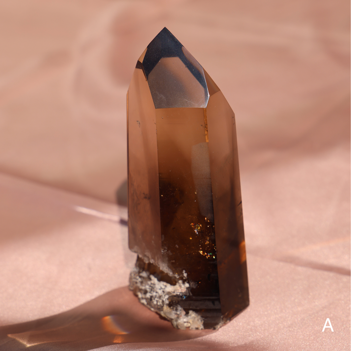 High Quality Smoky Lemurian Quartz Tower