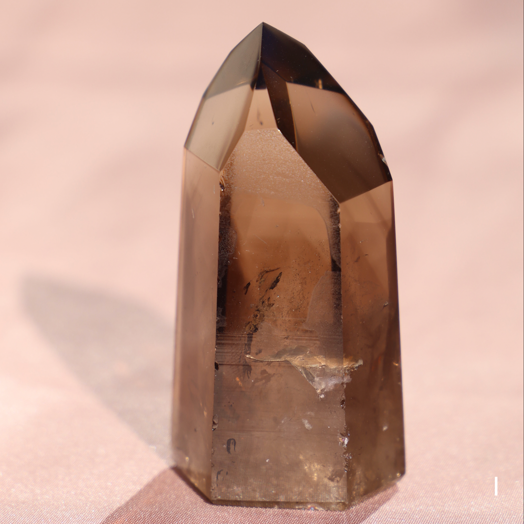 High Quality Smoky Lemurian Quartz Tower