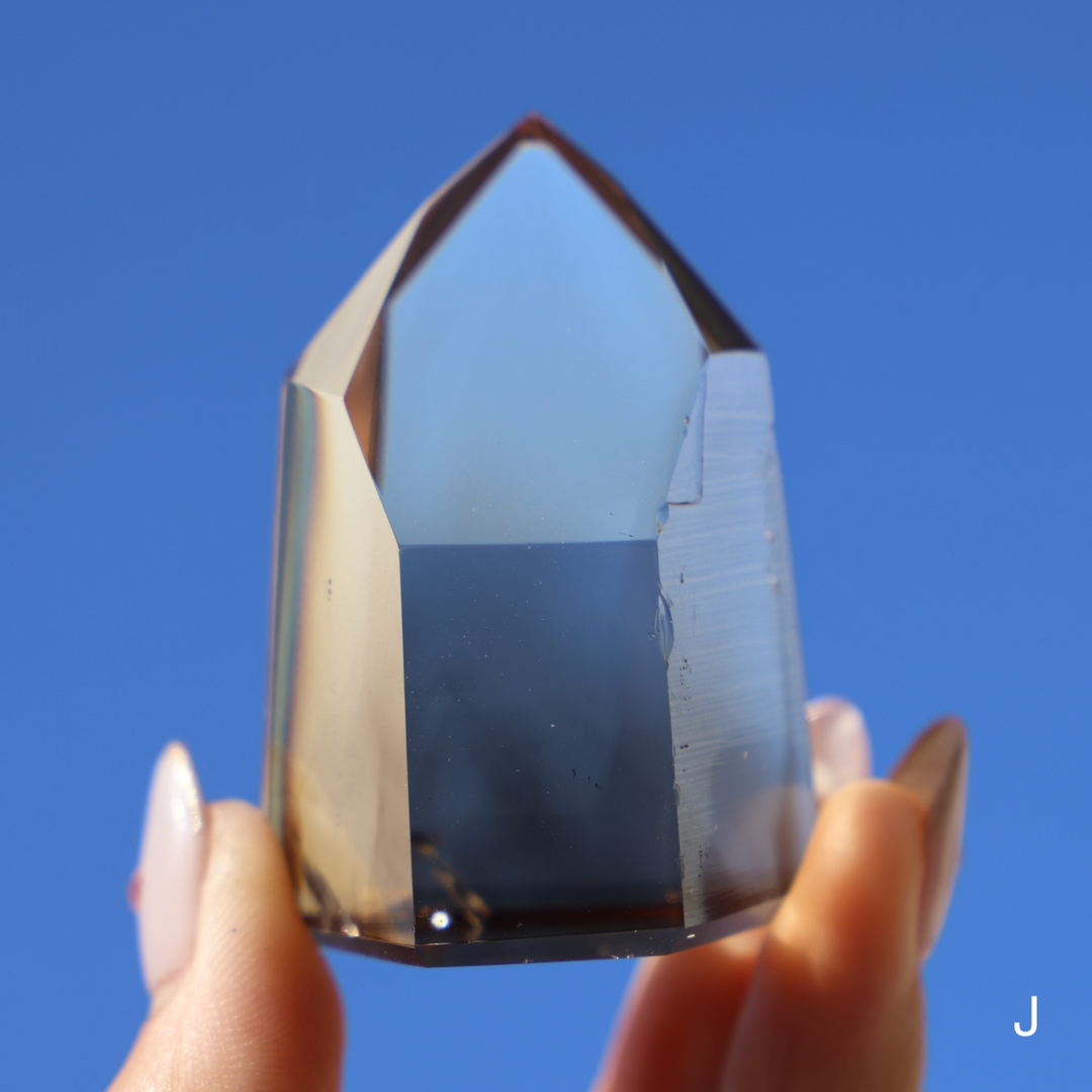 High Quality Smoky Lemurian Quartz Tower