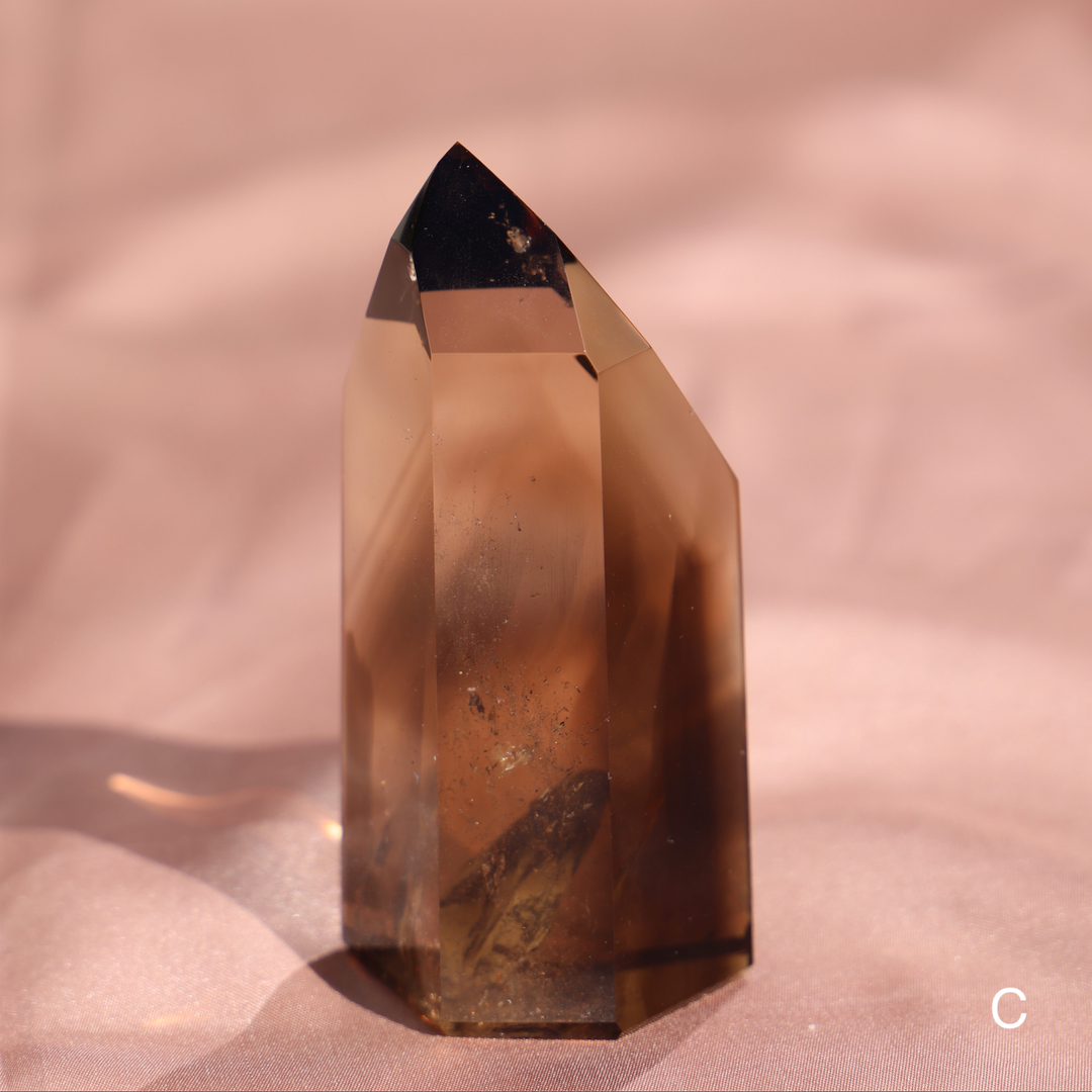 High Quality Smoky Lemurian Quartz Tower