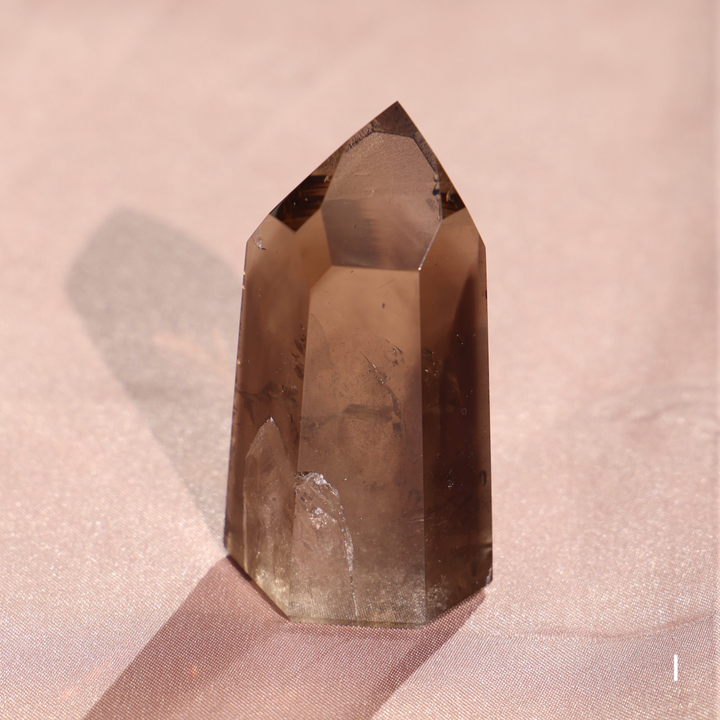 High Quality Smoky Lemurian Quartz Tower