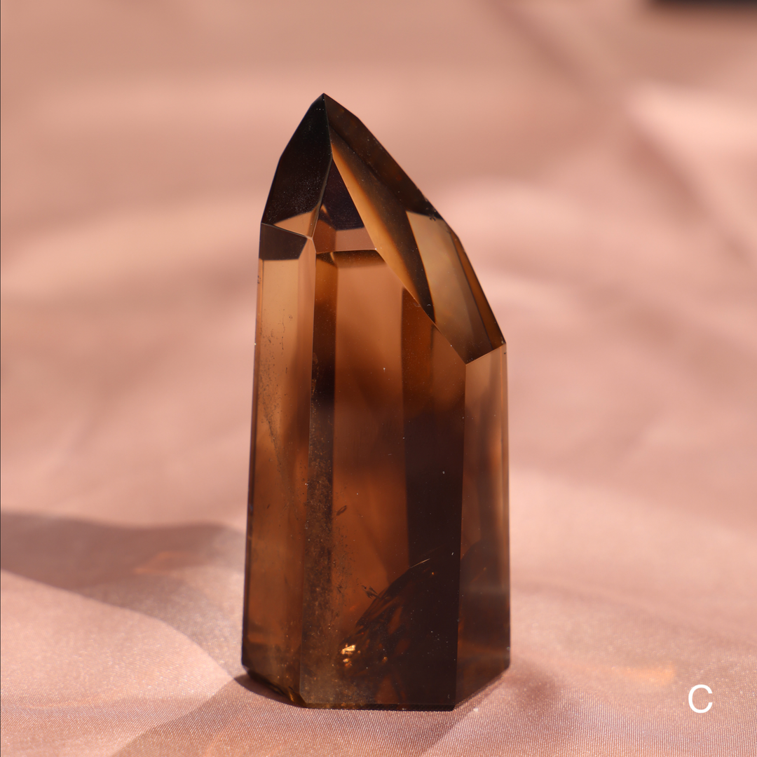 High Quality Smoky Lemurian Quartz Tower