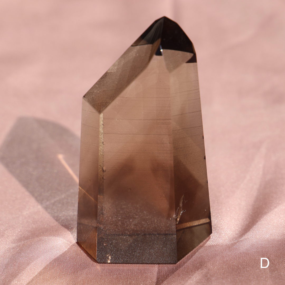 High Quality Smoky Lemurian Quartz Tower