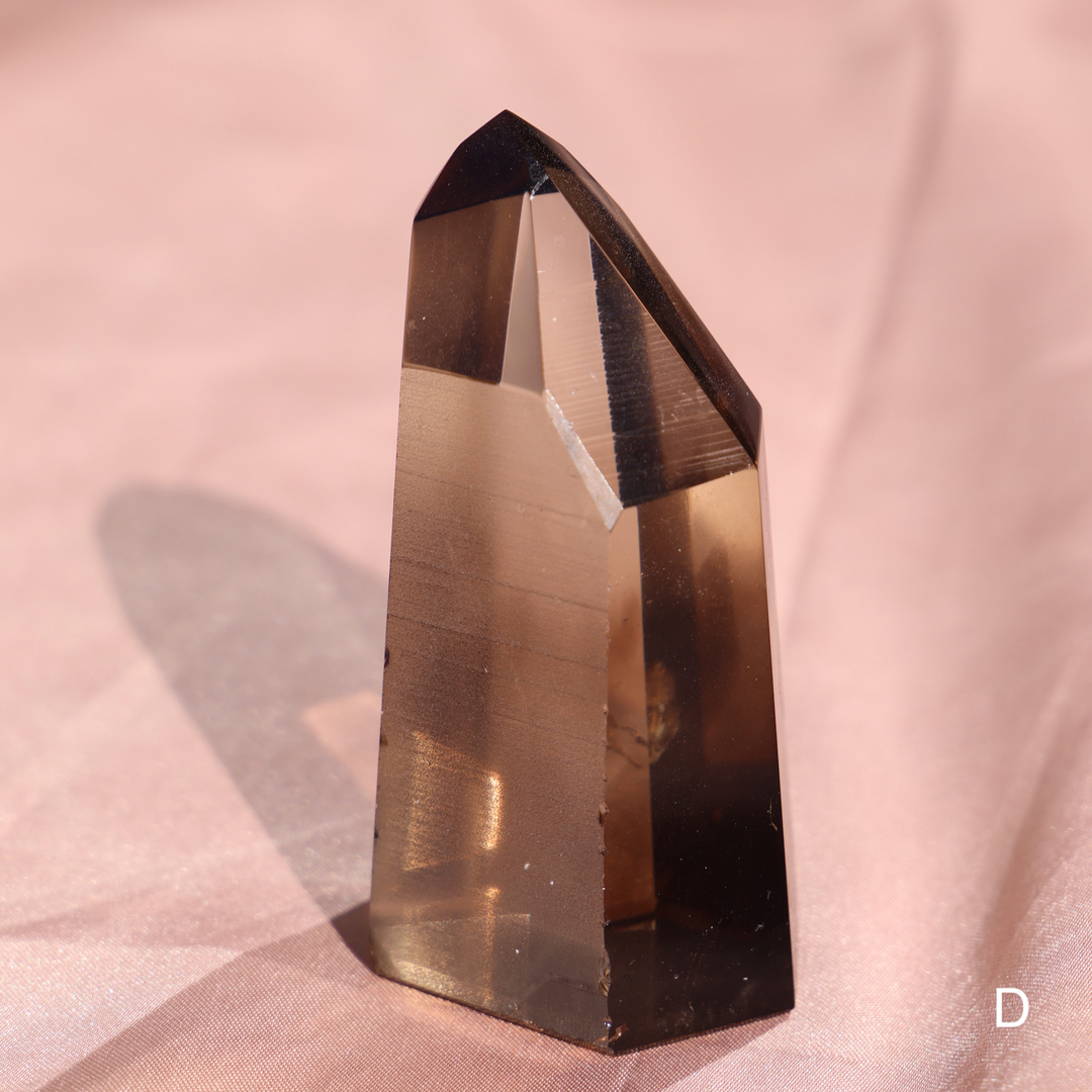 High Quality Smoky Lemurian Quartz Tower