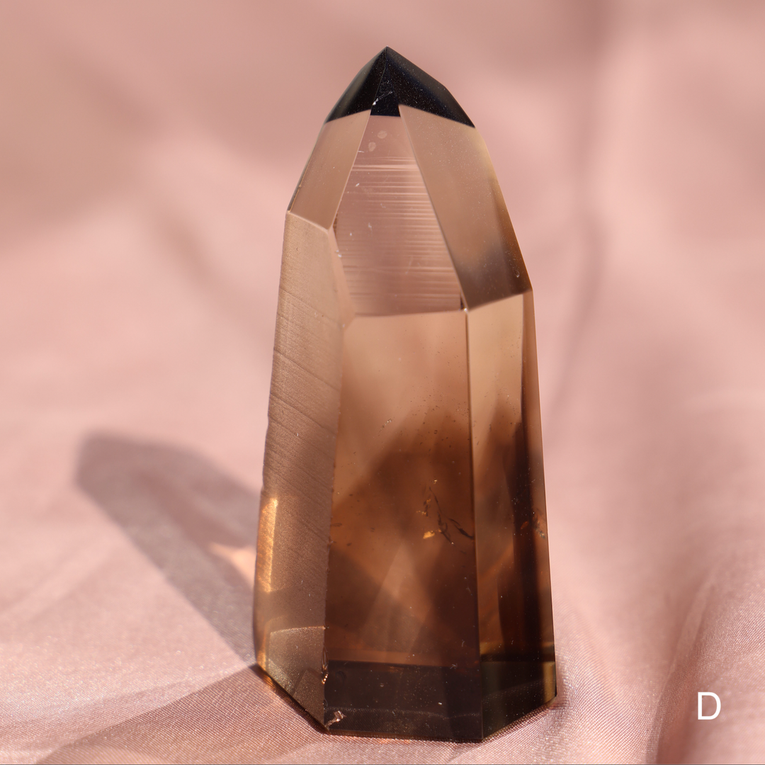 High Quality Smoky Lemurian Quartz Tower