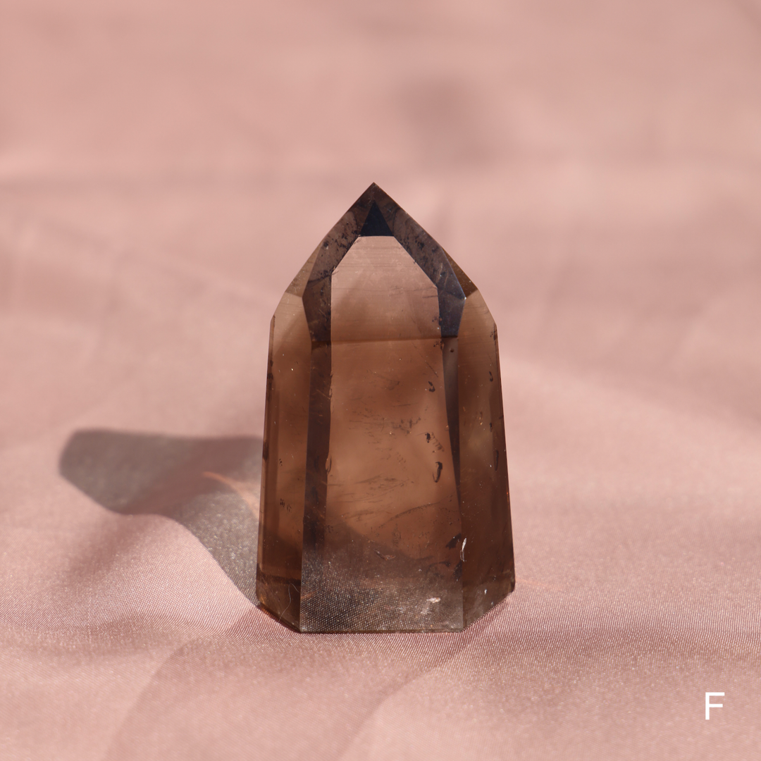 High Quality Smoky Lemurian Quartz Tower