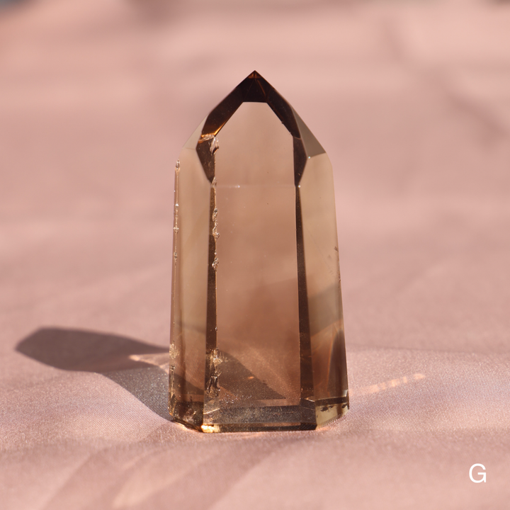 High Quality Smoky Lemurian Quartz Tower