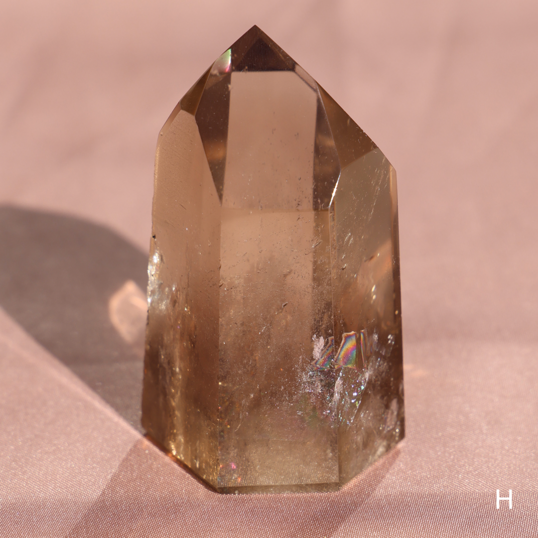 High Quality Smoky Lemurian Quartz Tower