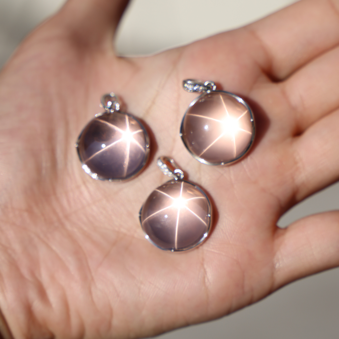 High Quality Starlight Rose Quartz Necklace