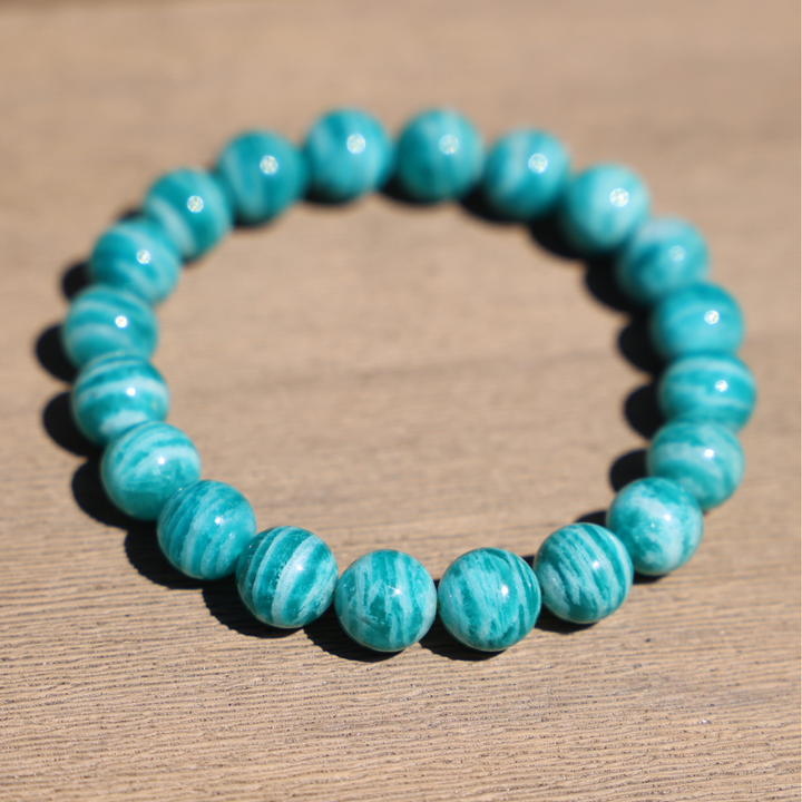 High Quality Stripy Zebra Amazonite Bracelet