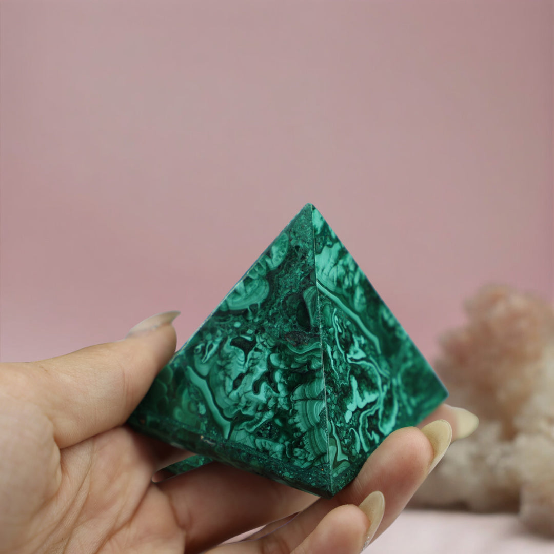 High Quality Malachite Pyramid - Enchantia Muse