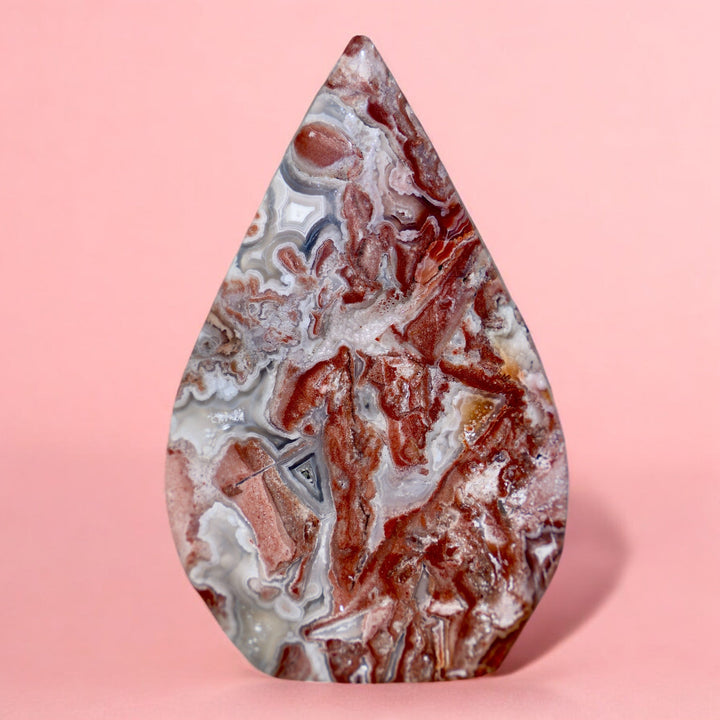 Mexican Crazy Lace Agate Flame - S