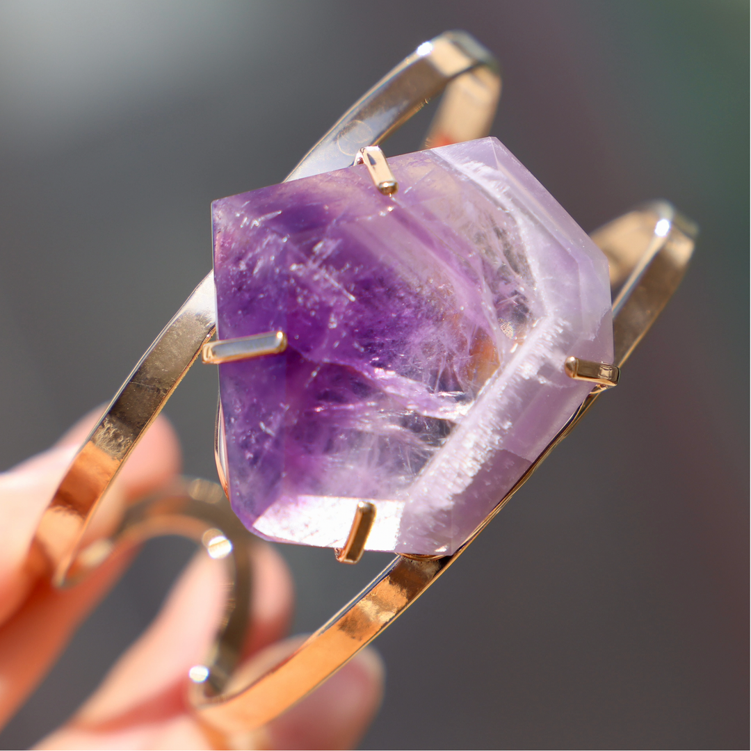 Phantom Amethyst Bangle Bracelet