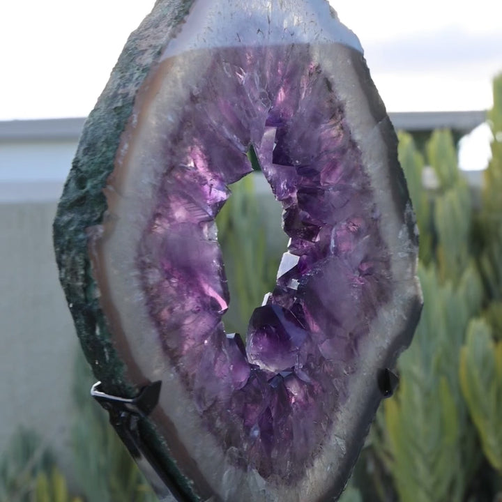 'Halo Passage' High Quality Amethyst Portal on Stand