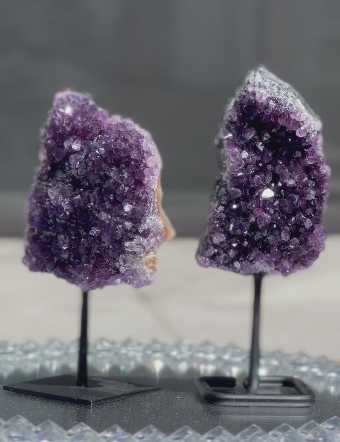 Amethyst Cluster Slab on Stand