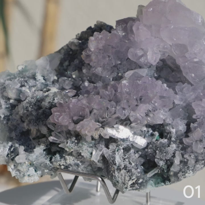 Rainbow Radial Amethyst Flower Cluster