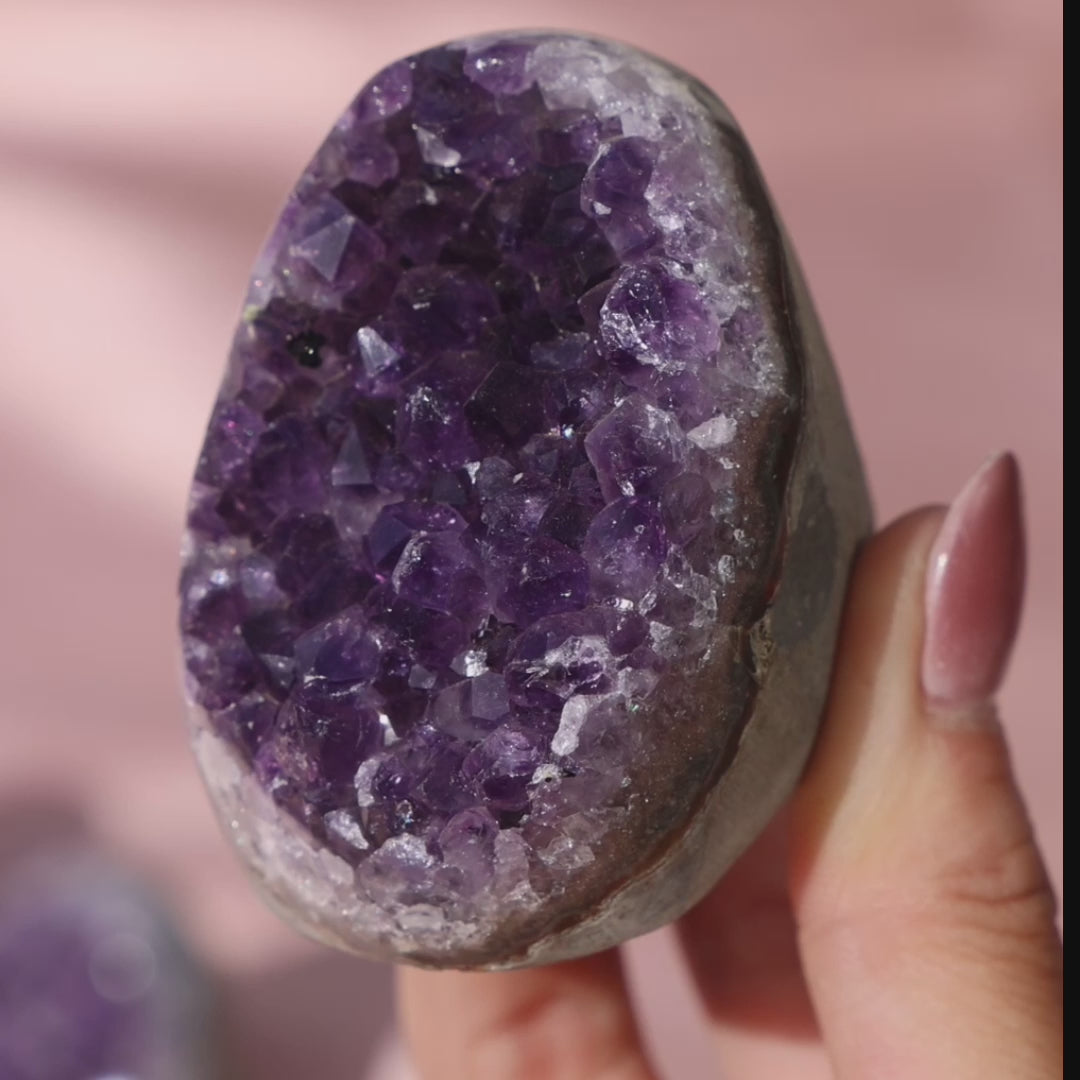 Tiny Brazilian Amethyst Cut Base