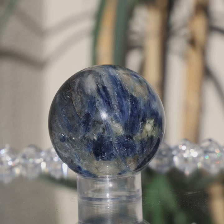 'Starry Night' High Quality Blue Kyanite Sphere