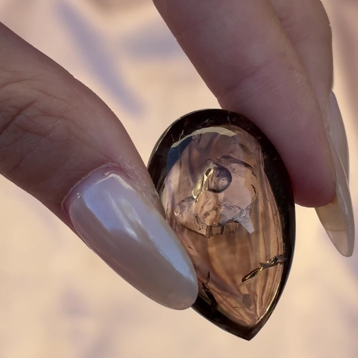 Rare Enhydro Smokey Quartz with Fast Moving Water Bubble