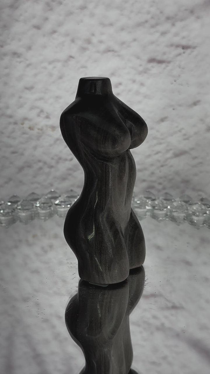 Golden/Silver Obsidian Goddess Body - Handcrafted