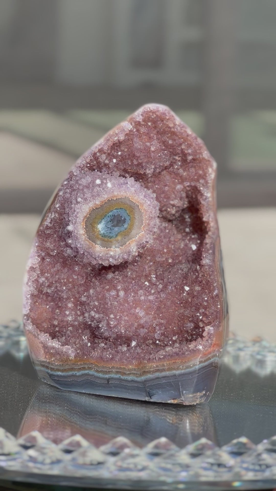 'MINION' Rainbow Amethyst Piece with Stalactite Eye