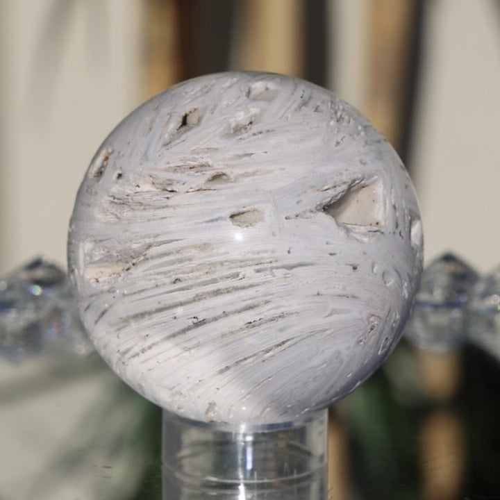 'MUMMY' Druzy Crazy Lace Agate Sphere